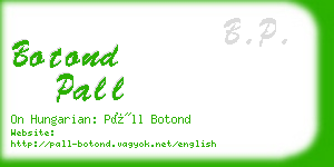 botond pall business card